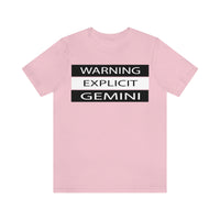 WARNING GEMINI T SHIRT