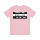 WARNING GEMINI T SHIRT