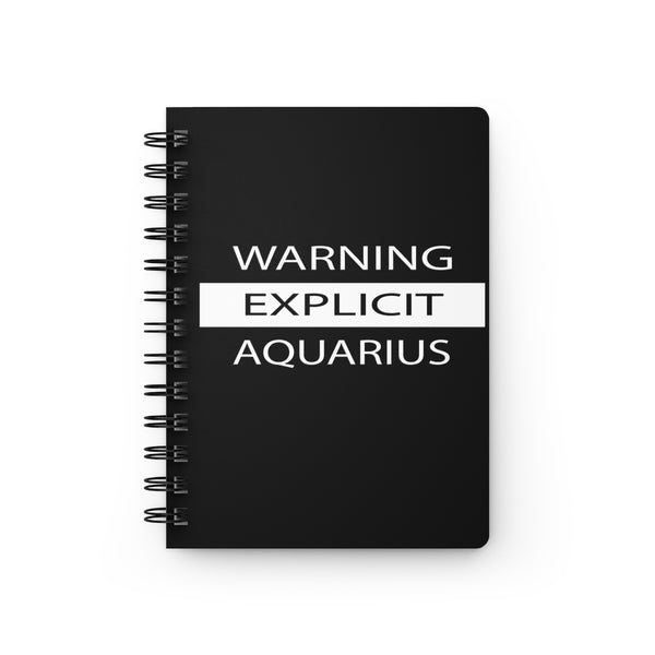 WARNING EXPLICIT AQUARIUS SPIRAL BOUND JOURNAL