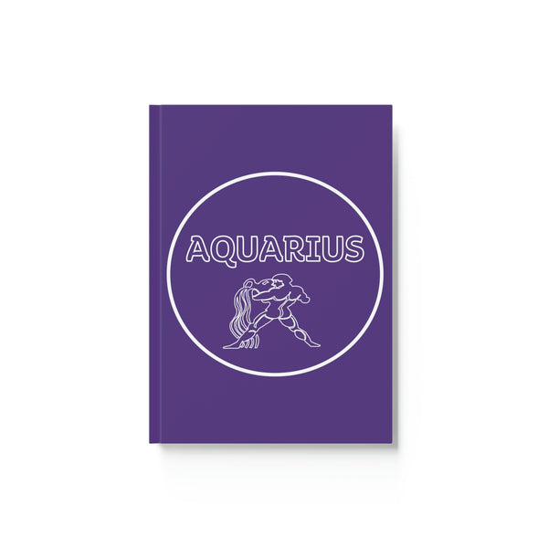 AQUARIUS SIGN HARD BACKED JOURNAL