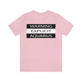 WARNING AQUARIUS T SHIRT