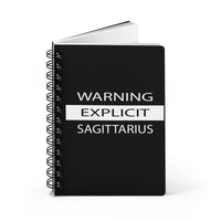 WARNING EXPLICIT SAGITTARIUS SPIRAL BOUND JOURNAL