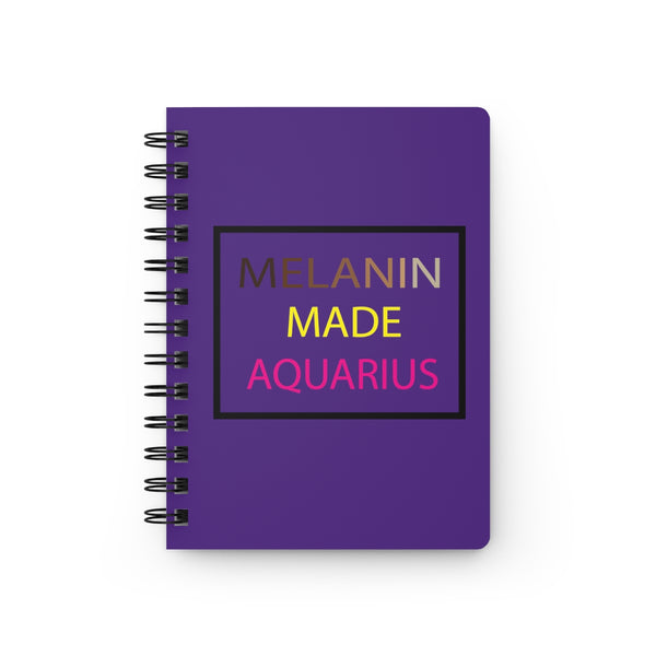 MELANIN MADE AQUARIUS SPIRAL BOUND JOURNAL