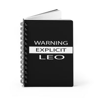 WARNING EXPLICIT LEO SPIRAL BOUND JOURNAL