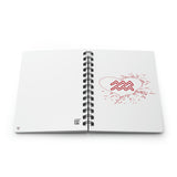 AQUARIUS RED SPIRAL BOUND JOURNAL