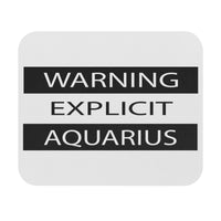 WARNING EXPLICIT AQUARIUS MOUSEPAD (Rectangle)