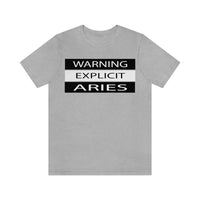 WARNING ARIES T SHIRT