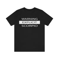 WARNING SCORPIO T SHIRT