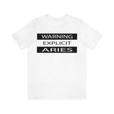 WARNING ARIES T SHIRT