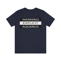 WARNING AQUARIUS T SHIRT