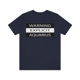 WARNING AQUARIUS T SHIRT