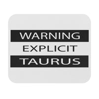 WARNING EXPLICIT TAURUS MOUSEPAD (Rectangle)