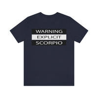 WARNING SCORPIO T SHIRT