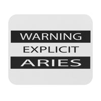 WARNING EXPLICIT ARIES MOUSEPAD (Rectangle)