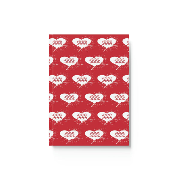 AQUARIUS RED HARD BACKED JOURNAL