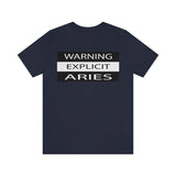 WARNING ARIES T SHIRT