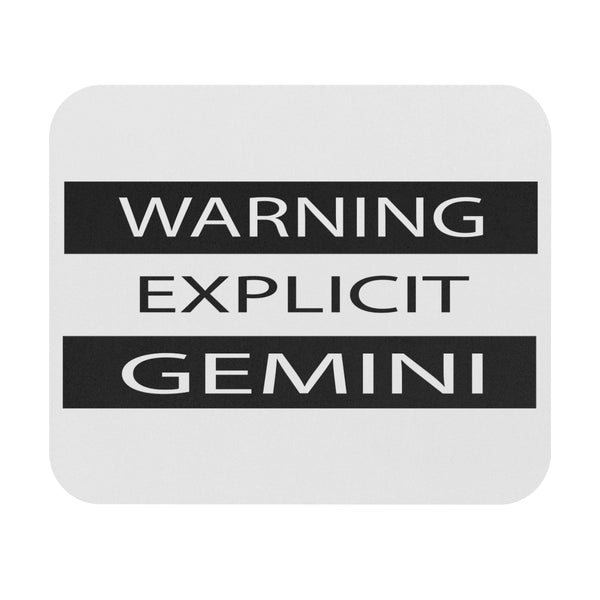 WARNING EXPLICIT GEMINI MOUSEPAD (Rectangle)